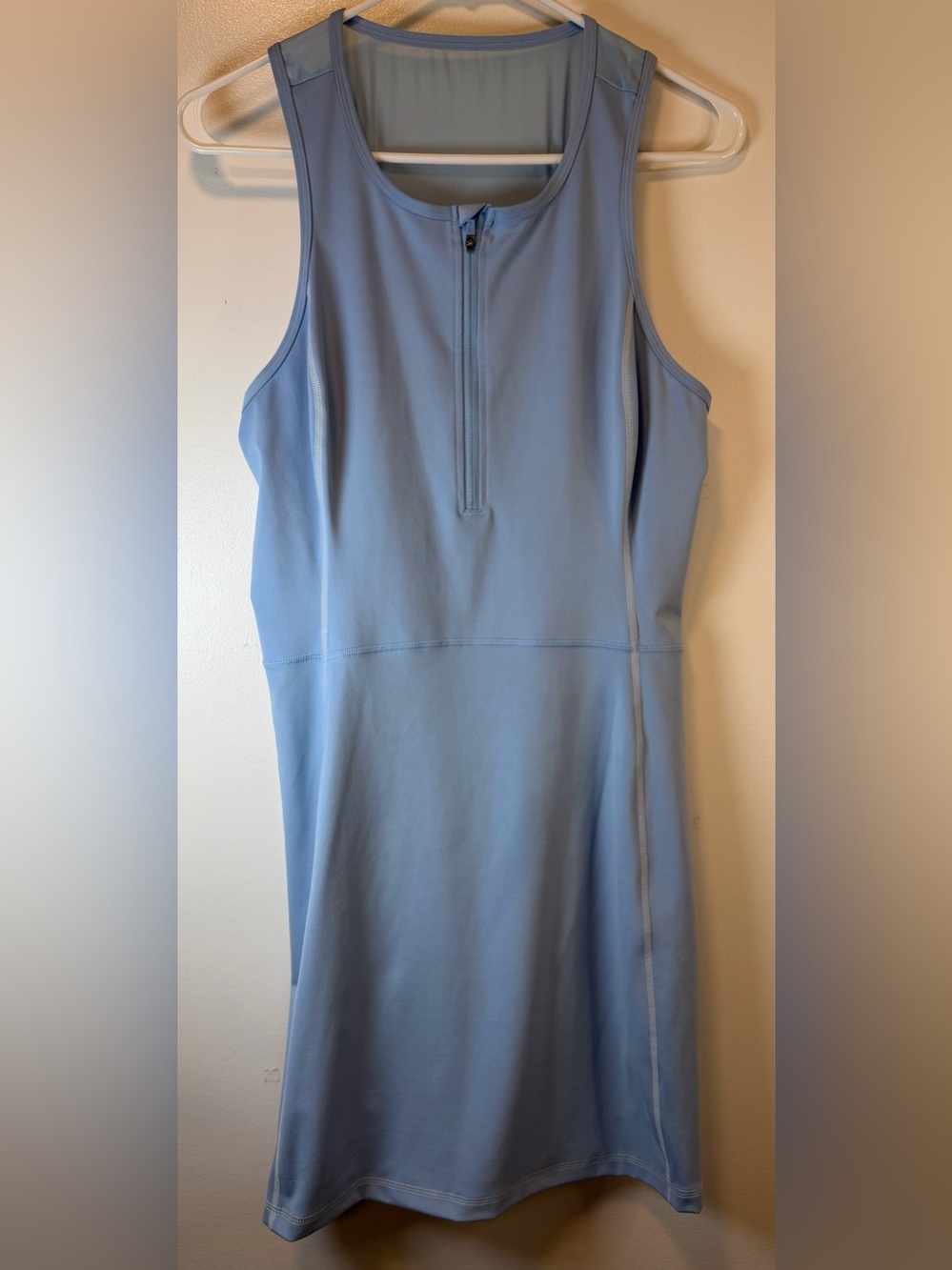 J. Crew CloudStretch Sleeveless Light Blue Midi Athletic Dress Women’s Medium